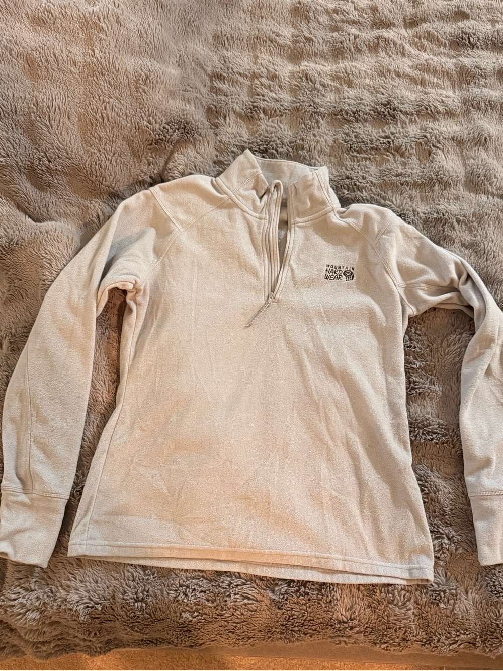 Half-Zip Fleece Pullover in Grey